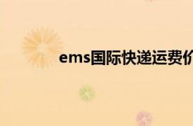 ems国际快递运费价格表（EMS国际快递）