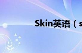 Skin英语（skin 英语单词）