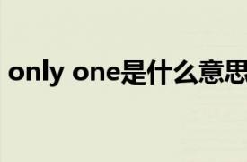 only one是什么意思（only one 英语词组）