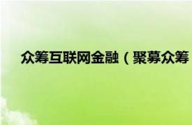 众筹互联网金融（聚募众筹 北京互联网信息服务有限公司）