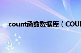 count函数数据库（COUNT函数 C   标准模板库函数）