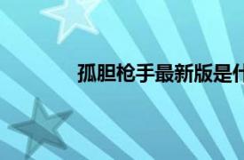 孤胆枪手最新版是什么（孤胆枪手 WP版）