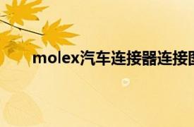 molex汽车连接器连接图示（MOLEX汽车连接器）