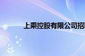 上乘控股有限公司招聘（上乘控股有限公司）