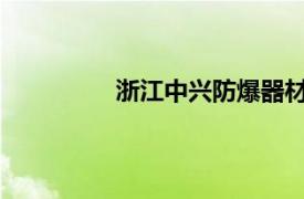 浙江中兴防爆器材有限公司西北总代理