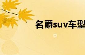 名爵suv车型和价格（名爵）