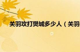 关羽攻打樊城多少人（关羽关平攻打樊城大概是什么时候）