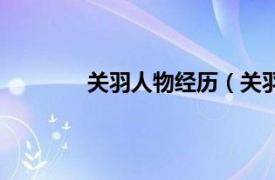 关羽人物经历（关羽的生平经历简单概括）