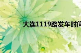 大连1119路发车时间表（大连公交1119路）