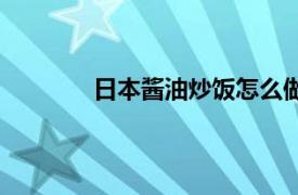 日本酱油炒饭怎么做的（日本炒饭怎么做）