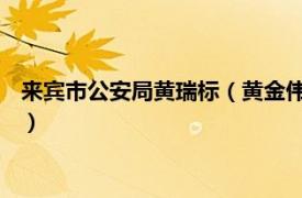 来宾市公安局黄瑞标（黄金伟 来宾市公安局治安警察支队支队长）