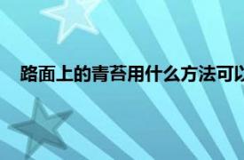 路面上的青苔用什么方法可以处理掉（路面有青苔如何清除）