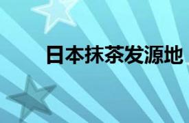 日本抹茶发源地（日本的抹茶来历）