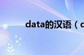 data的汉语（data 计算机用语）