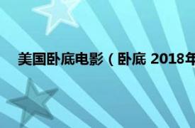 美国卧底电影（卧底 2018年埃里克马蒂执导的菲律宾电影）