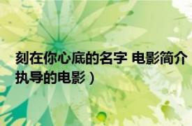 刻在你心底的名字 电影简介（刻在你心底的名字 2020年柳广辉执导的电影）