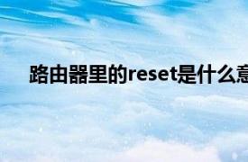 路由器里的reset是什么意思（路由器reset有什么用）