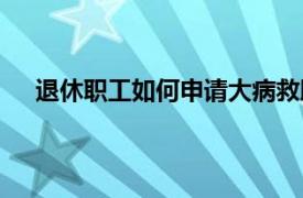 退休职工如何申请大病救助（退休职工大病怎么救助）