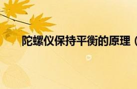 陀螺仪保持平衡的原理（陀螺仪平衡的原理是什么）