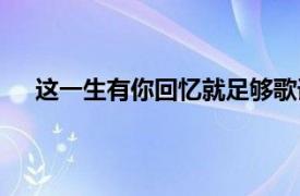 这一生有你回忆就足够歌词（这一生有你回忆就足够）