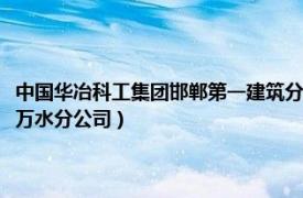 中国华冶科工集团邯郸第一建筑分公司（中国华冶科工集团有限公司邯郸马万水分公司）