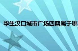 华生汉口城市广场四期属于哪个街道（华生汉口城市广场四期）