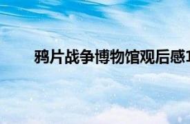 鸦片战争博物馆观后感1000字（鸦片战争博物馆）