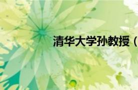 清华大学孙教授（孙健 清华大学博士）