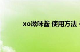 xo滋味酱 使用方法（xo滋味酱是什么味道）