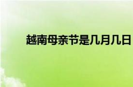 越南母亲节是几月几日（越南妇女节是几月几日）