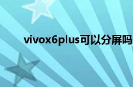 vivox6plus可以分屏吗（vivox6有没有分屏功能）