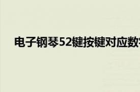 电子钢琴52键按键对应数字（55键电子琴怎么标数字）