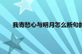 我寄愁心与明月怎么断句的（我寄愁心与明月怎么断句）