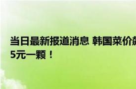 当日最新报道消息 韩国菜价飙涨中国泡菜成救兵 韩国白菜涨到45元一颗！