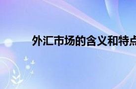 外汇市场的含义和特点（外汇市场存在的意义）