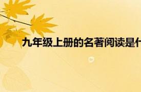 九年级上册的名著阅读是什么（九年级名著阅读有哪些）