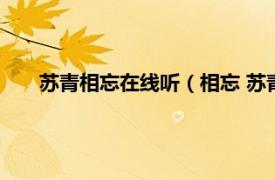 苏青相忘在线听（相忘 苏青演唱歌曲相关内容简介介绍）