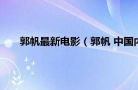 郭帆最新电影（郭帆 中国内地男导演相关内容简介介绍）