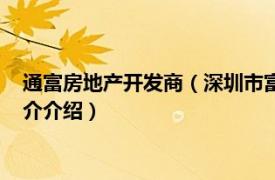 通富房地产开发商（深圳市富通房地产集团有限公司相关内容简介介绍）