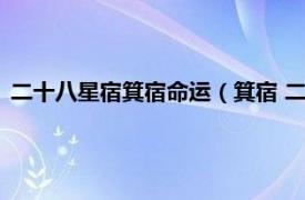 二十八星宿箕宿命运（箕宿 二十八星宿之一相关内容简介介绍）