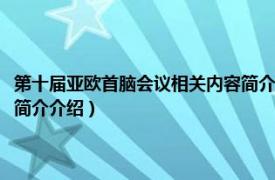 第十届亚欧首脑会议相关内容简介介绍英文（第十届亚欧首脑会议相关内容简介介绍）