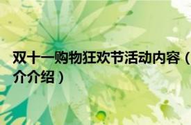 双十一购物狂欢节活动内容（2014双十一购物狂欢节相关内容简介介绍）