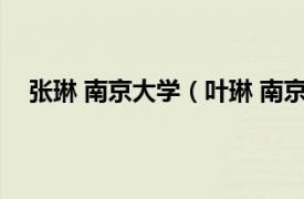 张琳 南京大学（叶琳 南京大学教授相关内容简介介绍）