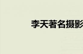 李天著名摄影师相关内容简介