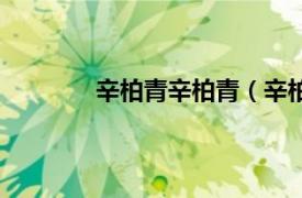 辛柏青辛柏青（辛柏青相关内容简介介绍）