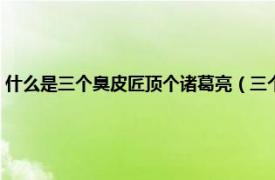 什么是三个臭皮匠顶个诸葛亮（三个臭皮匠顶个诸葛亮相关内容简介介绍）