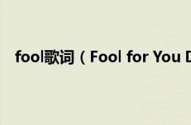 fool歌词（Fool for You Duffy单曲相关内容简介介绍）