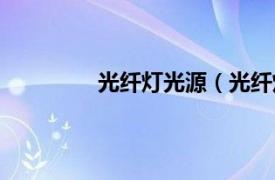 光纤灯光源（光纤灯相关内容简介介绍）