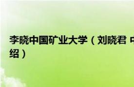 李晓中国矿业大学（刘晓君 中国矿业大学副教授相关内容简介介绍）