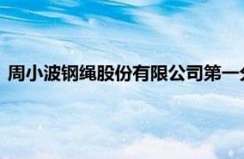 周小波钢绳股份有限公司第一分公司一级维修班长相关内容简介